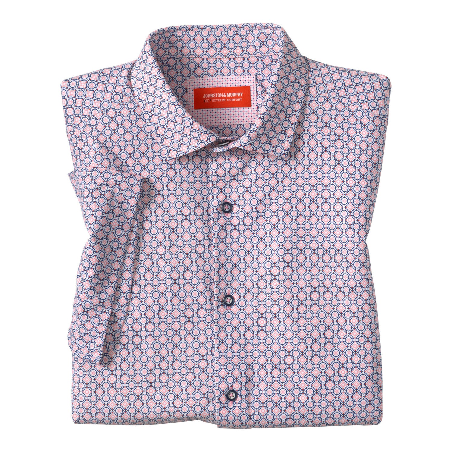 XC+ Motion Short-Sleeve Print Knit Shirt // Pink Medallion