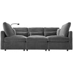 Modern Modular U-Shaped Sofa Bed With Movable Ottoman