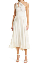 La Ligne One-Shoulder Cutout Midi Dress in Ivory  Size Small