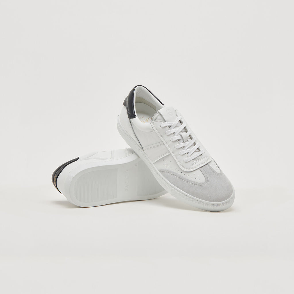 Charlie Leather & Suede Sneakers // White