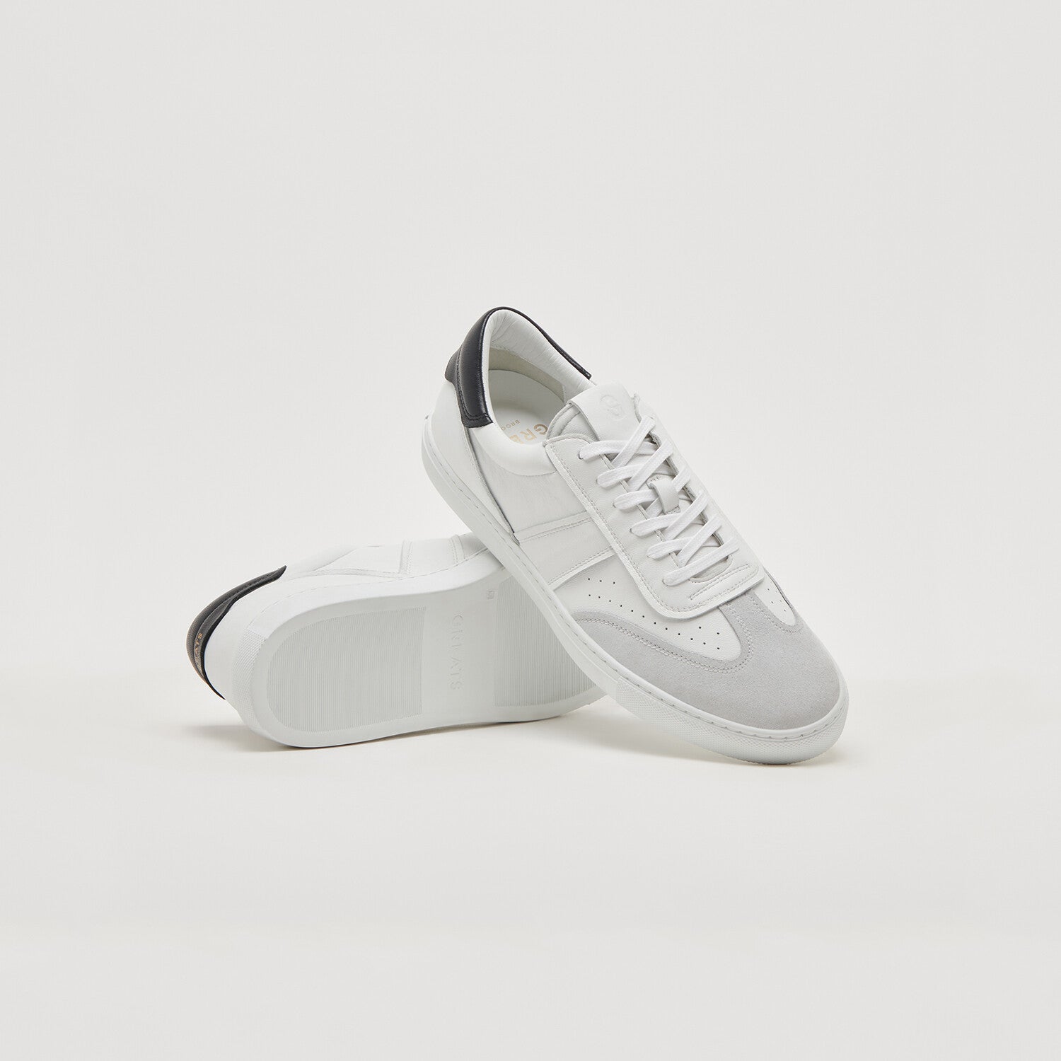 Charlie Leather & Suede Sneakers // White