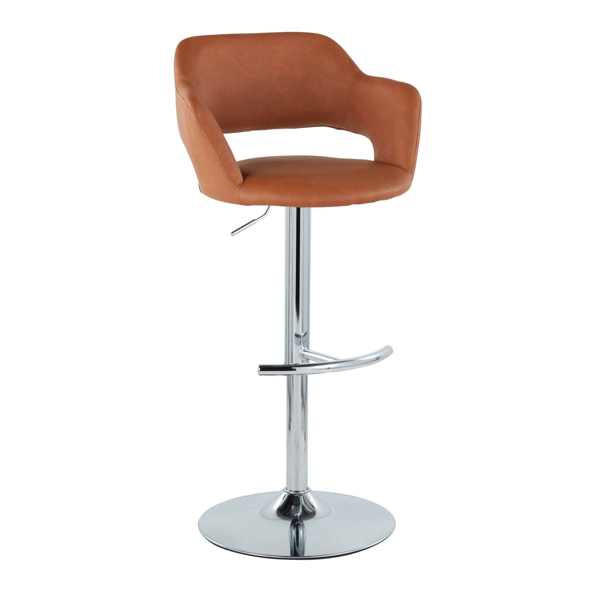 Margarite - Contemporary Ajustable Barstool With Swivel (Set of 2)