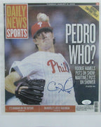 Cole Hamels Phiuladelphia Phillies Signed/Auto 11x14 Newspaper Photo JSA 164953