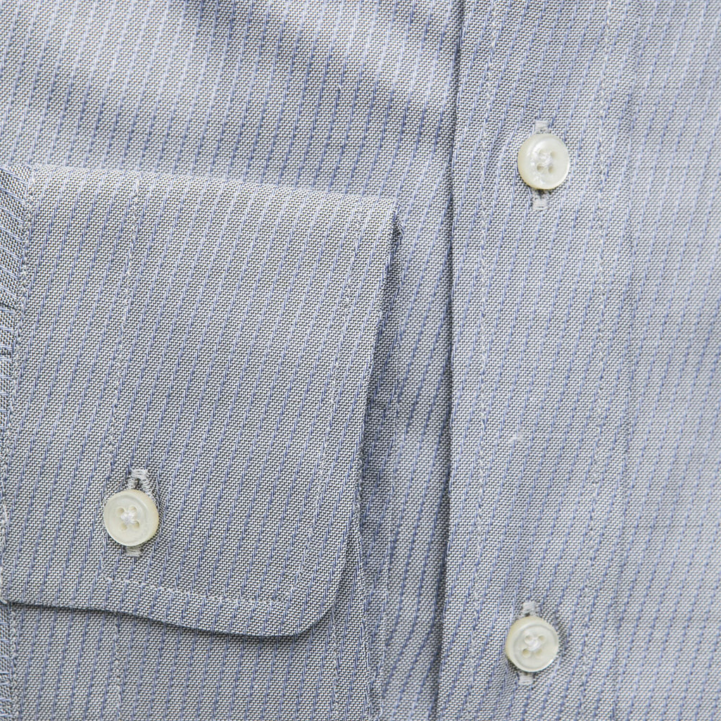 Ethan Regular Button-Down Shirt // Light Blue + Gray