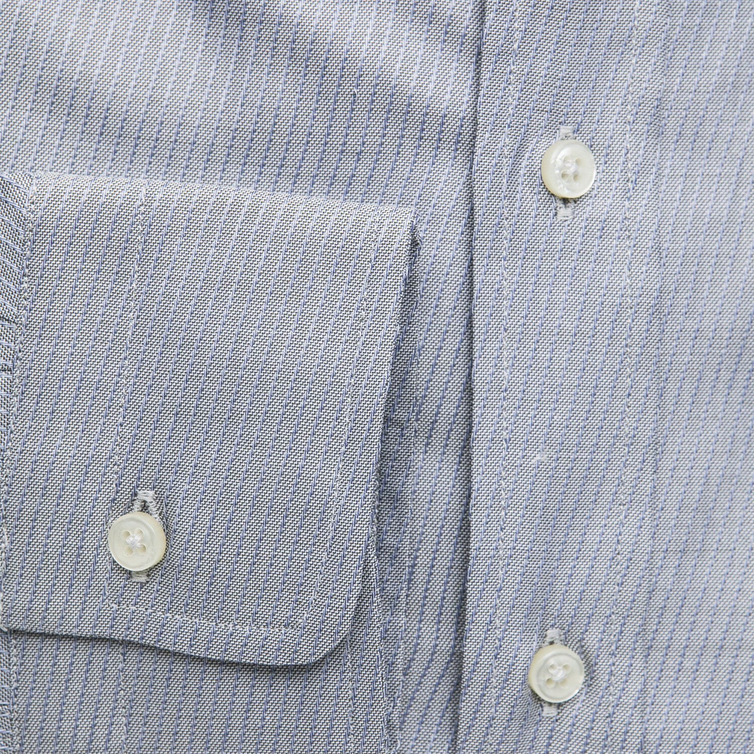 Ethan Regular Button-Down Shirt // Light Blue + Gray