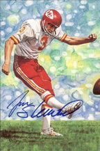 Jan Stenerud HOF Autographed Goal Line Art GLAC Postcard KC Chiefs JSA