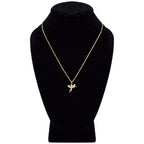 Guardian Angel Cubic Zirconia Pendant 14K Gold Filled Necklace Set