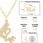 Cubic Zirconia 14K Gold Filled Love Pendant Necklace Set