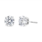 14K White Gold 5/8 Cttw Lab Grown Diamond 4-Prong Classic Stud Earrings (F-G Color, VS2-SI1 Clarity)