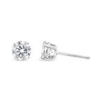 14K White Gold 5/8 Cttw Lab Grown Diamond 4-Prong Classic Stud Earrings (F-G Color, VS2-SI1 Clarity)