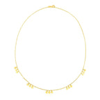 14k Yellow Gold Necklace with Circle Dangle Stations