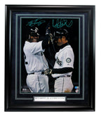 Ken Griffey Jr/Ichiro Suzuki Signed 16x20 Photo Mariners Framed Beckett 191306
