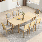 Topmax - Rustic Extendable Dining Table Set With Removable Leaf