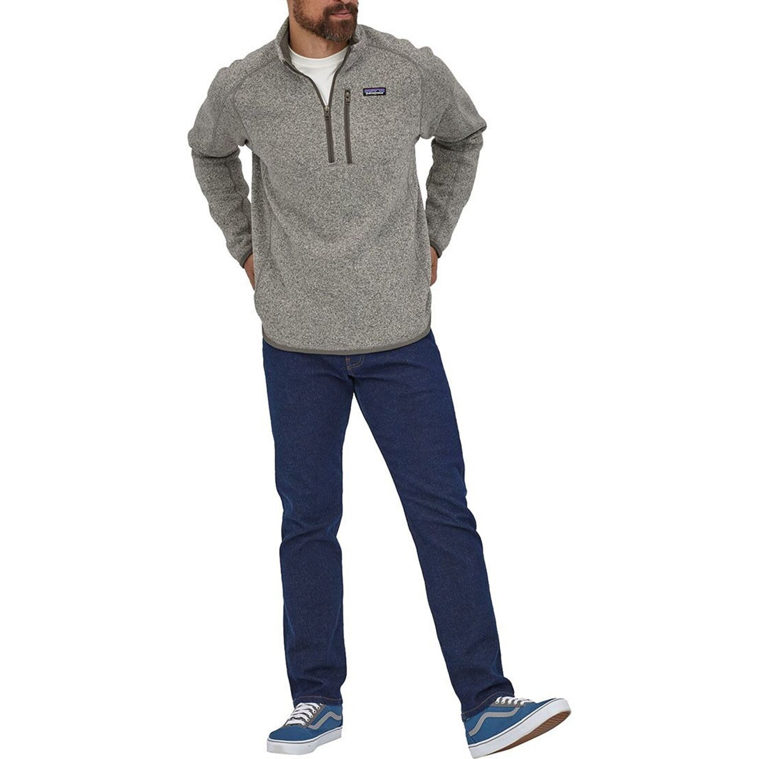 Men's // Better Sweater 1/4-Zip Fleece Jacket // Stonewash