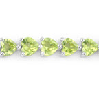 13.64 Carat Genuine Peridot .925 Sterling Silver Bracelet