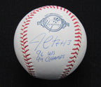 Jim Leyritz Signed/Auto Yankees 100th OML Baseball MAB Inscr 187026