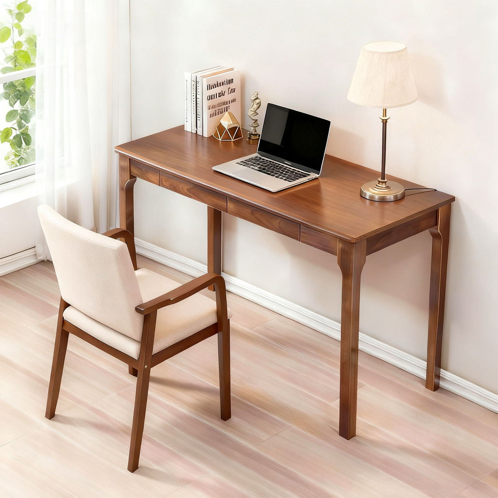 Desk With Drawers - Walnut