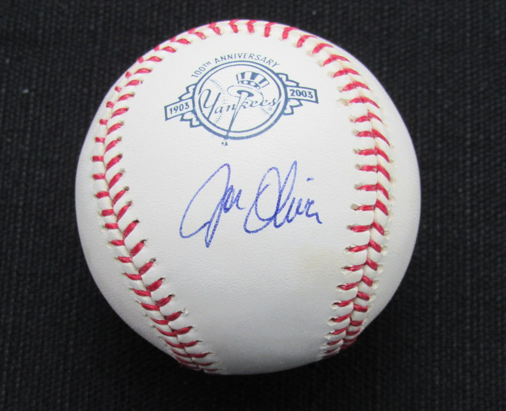Joe Oliver Signed/Auto Yankees 100th OML Baseball JSA  186886