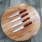 Crimson Series G10 Knife Set // 4-Piece Steak Knife Set