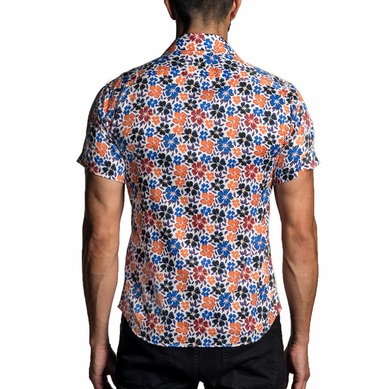 Elijah Long Sleeve Button Up Shirt // White + Blue