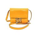 Fendi // Leather Calligraphy Shoulder Bag // Yellow // Pre-Owned
