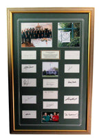 Masters Champions Multi Autographed 14 Cut Cards with Photos Framed JSA 179132