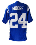 Lenny Moore HOF Autographed Baltimore Colts Custom Football Jersey  JSA