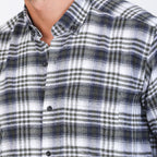 Sean Long Sleeve Checked Pocket Shirt // Green