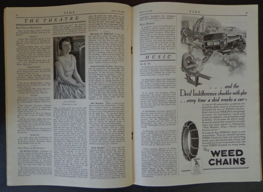 Time Magazine Vol XI No 11 March 12, 1928 Bernard Mannes Baruch183501