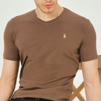 Alex V-Neck Shirt // Brown
