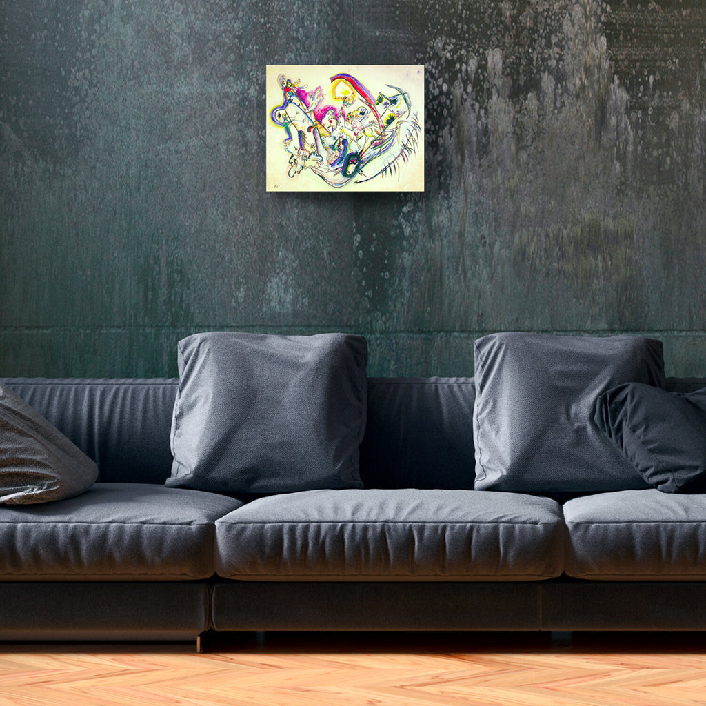 Kandinsky Series Glass Print // Horseriding Abstract