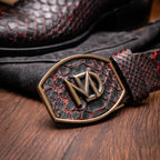 Western Collection Kansas // Python Leather Cowboy Boot // Black Cherry