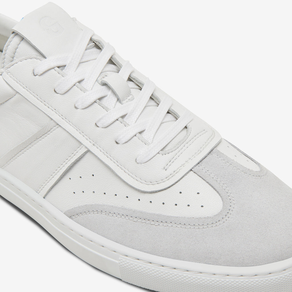 Charlie Leather & Suede Sneakers // White