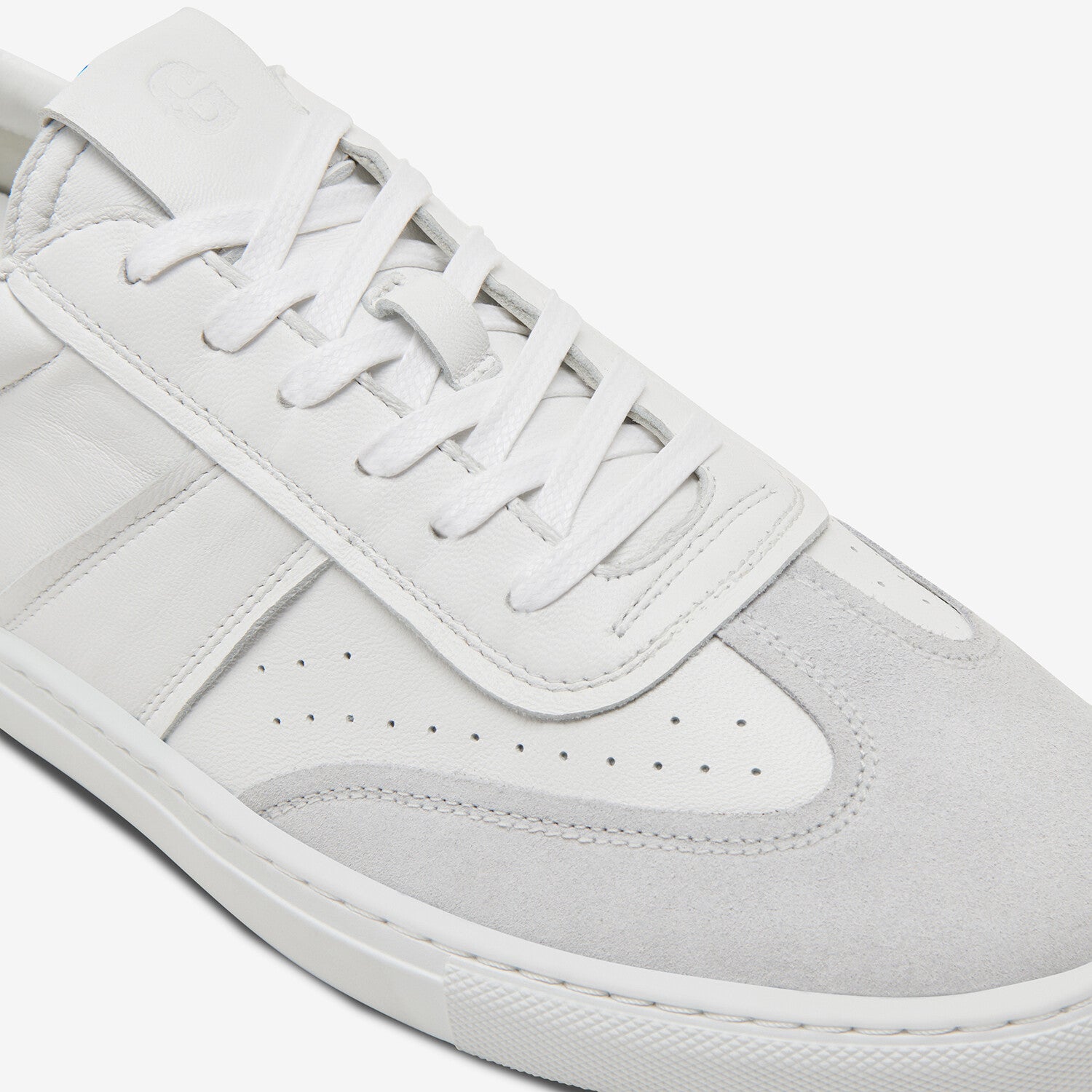 Charlie Leather & Suede Sneakers // White