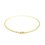 2.5mm 14k Yellow Gold Curb Link Anklet