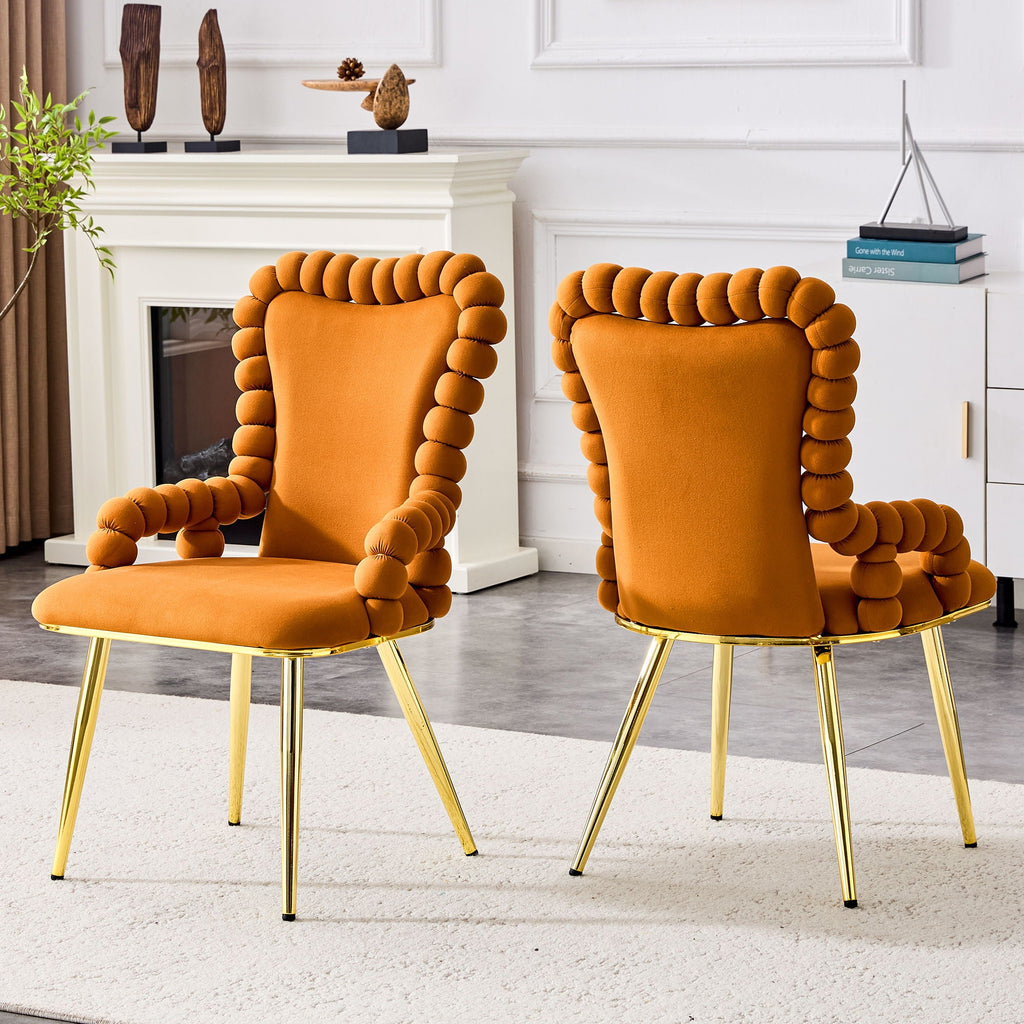 Puffy Bubble, Ball Chain Chair With Armrests (Set of 2)