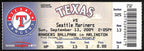 2009 Ichiro Suzuki 1st player 200 hits Full Ticket Mariners vs Rangers 187538