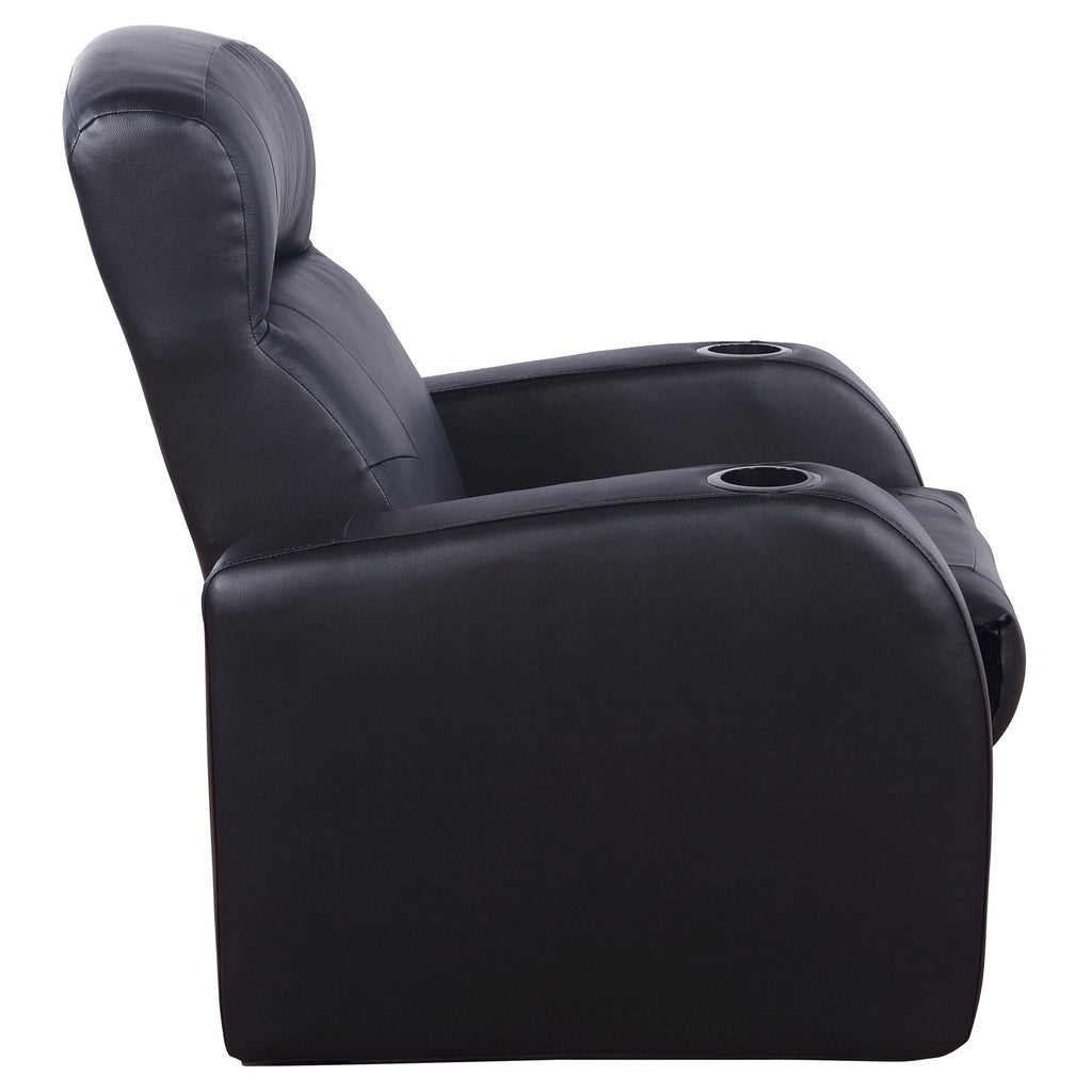 Upholstered Recliner Comfort Lounge Chair - Black