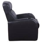 Upholstered Recliner Comfort Lounge Chair - Black