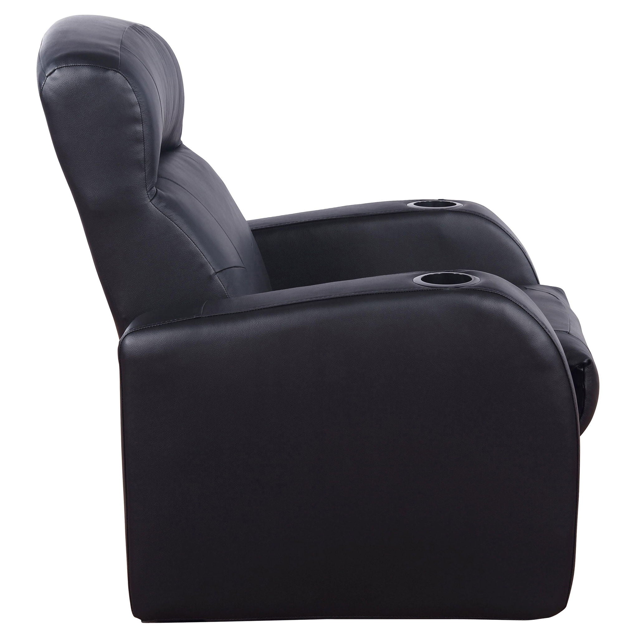 Upholstered Recliner Comfort Lounge Chair - Black