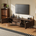 TV Stand For TVs Up To 80", Media - Dark Brown