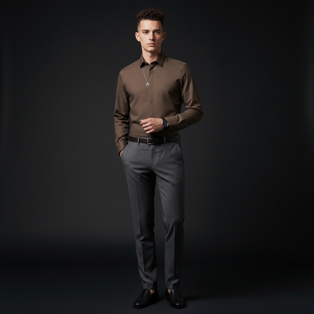 Nexus Stitchless LS Shirt COFFEE