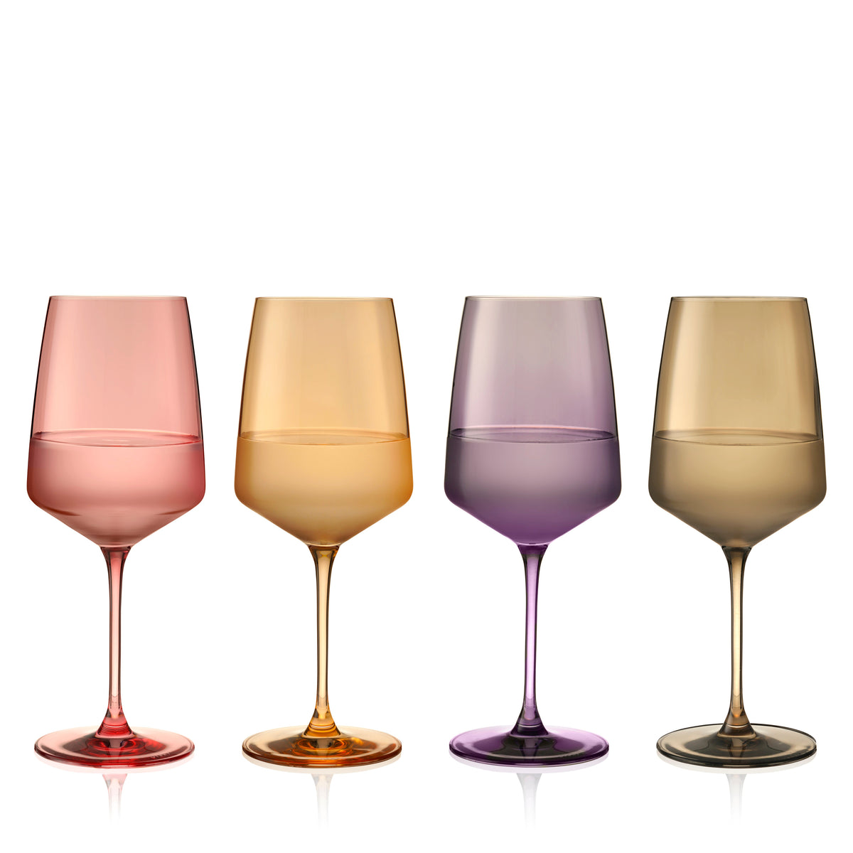 Reserve Nouveau Crystal Wine Glasses in Daybreak, Set of 4