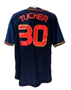 Kyle Tucker Astros Signed/Auto Nike Navy Blue Space City Jersey Beckett 189817