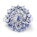 2.27 Carat Genuine Tanzanite .925 Sterling Silver Ring
