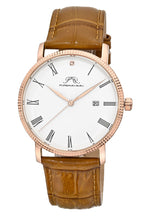 Porsamo Bleu Men's Veritas 1 Genuine Leather Band Watch 1361EVEL