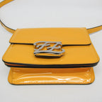 Fendi // Leather Calligraphy Shoulder Bag // Yellow // Pre-Owned