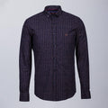 Cluses Button Down Shirt // Dark Blue + Camel