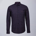 Cluses Button Down Shirt // Dark Blue + Camel