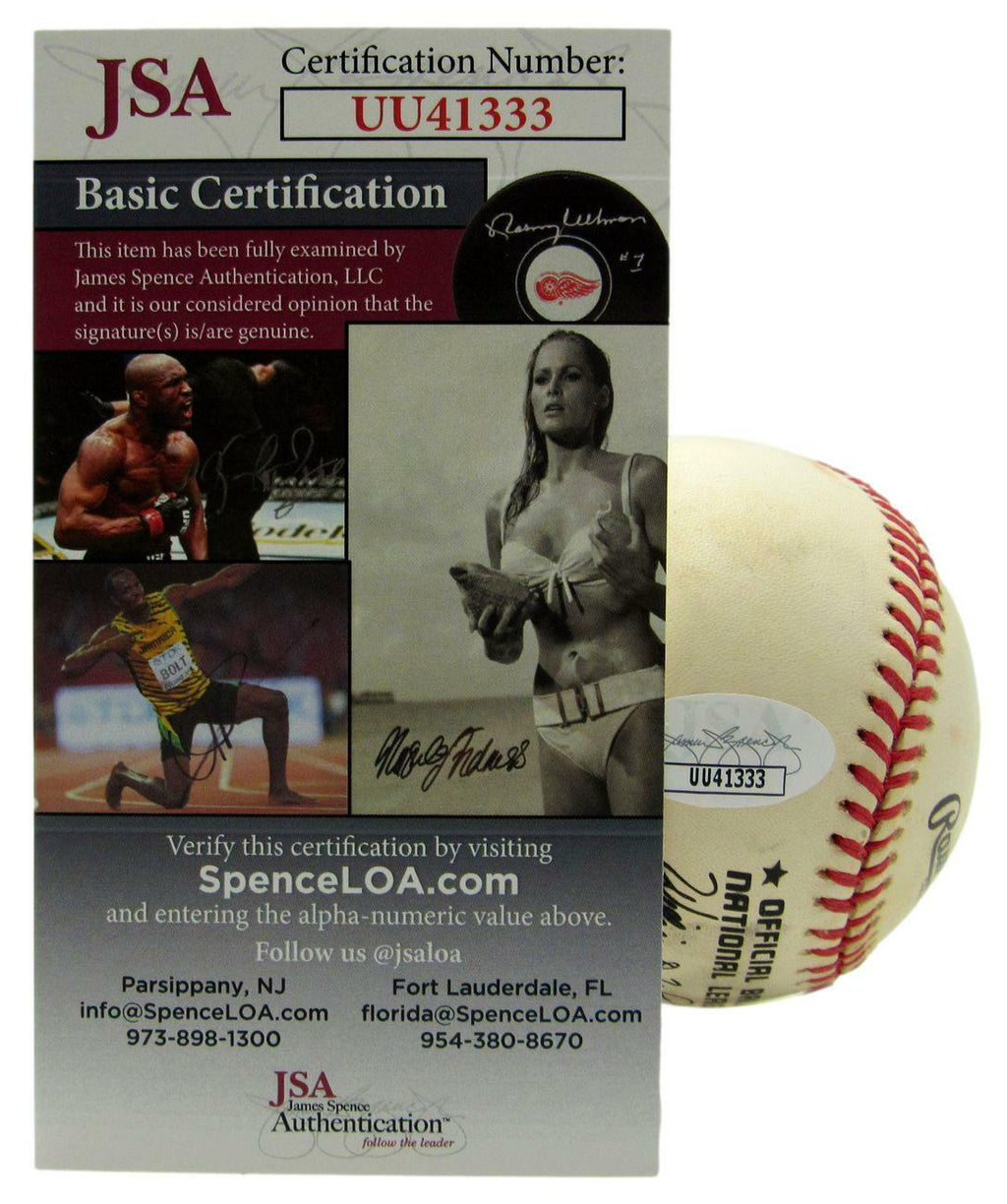 Lou Dials Cleveland Giants Signed/Autographed Rawlings OML Baseball JSA 165337